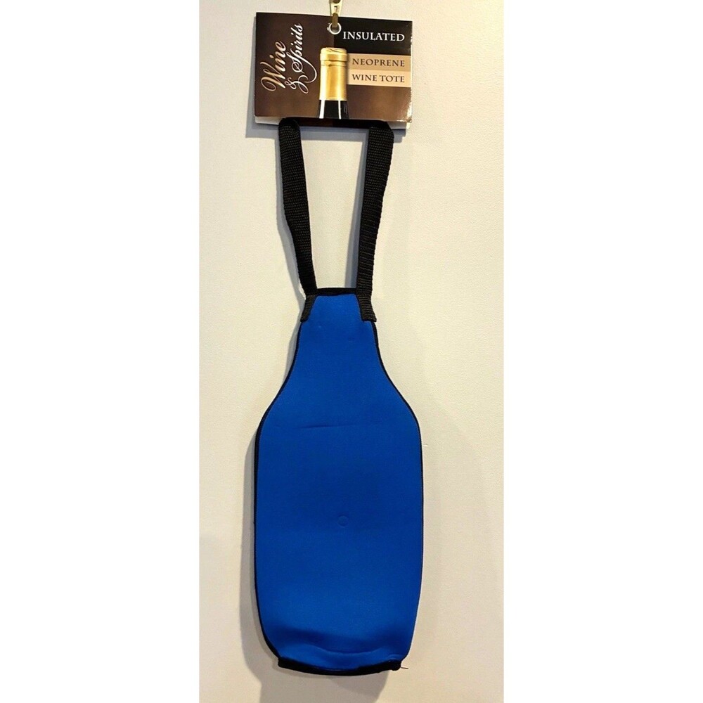 NEW Insulated Neoprene Wine Tote Bag with Zipper and Handle, Wine & Spirits